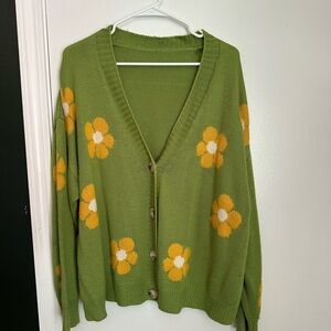 Women’s Floral Cardigan Sweater size 2X